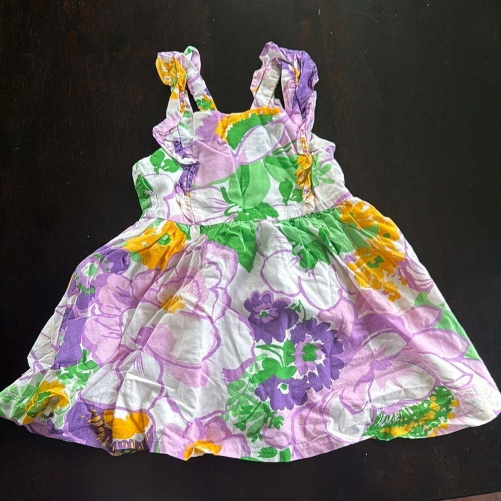 Janie and Jack Floral Dress with Ruffle Straps